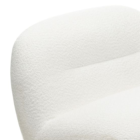 Relaxační křeslo Giorgia s otočnou základnou, krémové, boucle