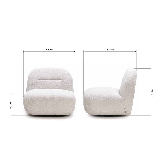 Relaxační křeslo Giorgia s otočnou základnou, šedobéžové