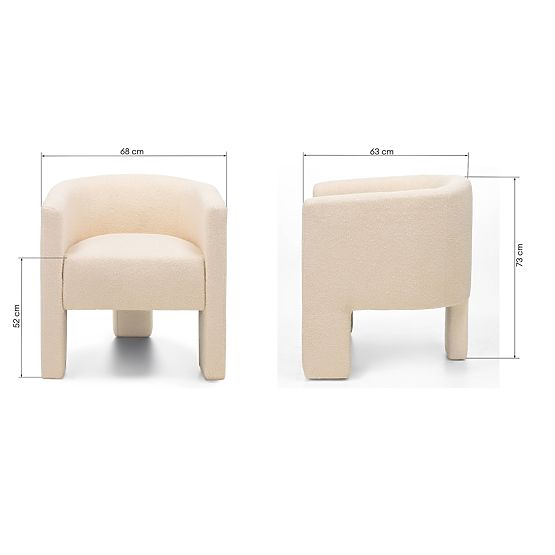 Relaxační křeslo Lorraine, béžové, boucle