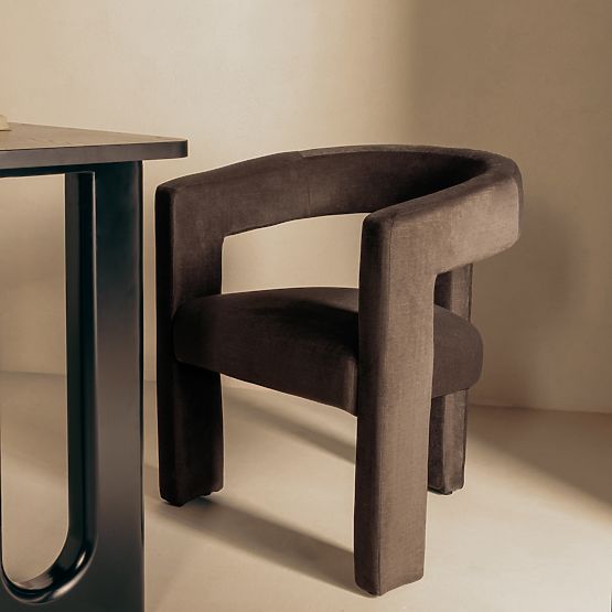 Relaxační křeslo Lory čokoládové, velur