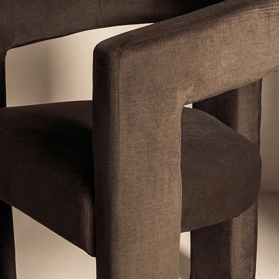 Relaxační křeslo Lory čokoládové, velur