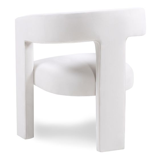 Relaxační křeslo Lory, samet, světle béžové