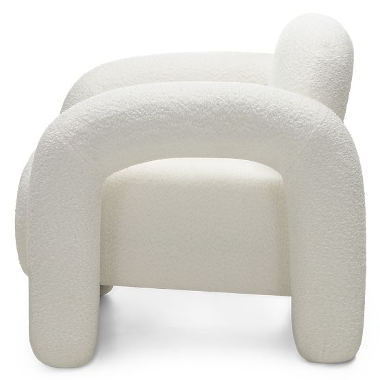 Relaxační křeslo Vico, krémové boucle