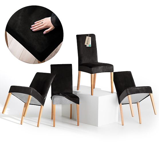 RESTILO potah na pohovku SENTO barva černá hladký klasický styl