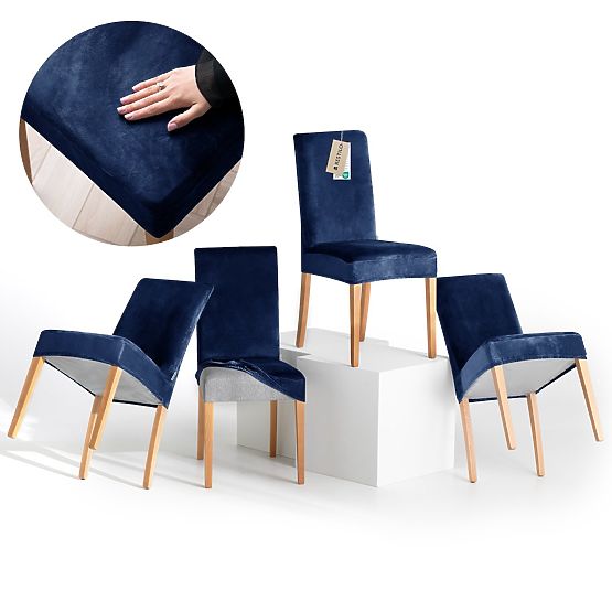 RESTILO potah na pohovku SENTO barva indigo hladký klasický styl