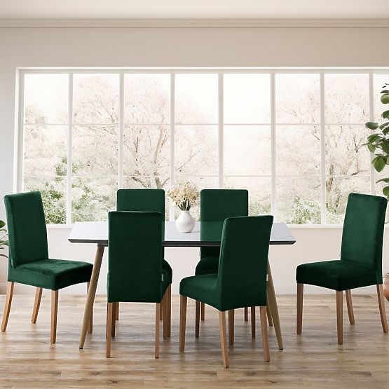 RESTILO potah na pohovku SENTO barva lahvově zelená hladký klasický styl