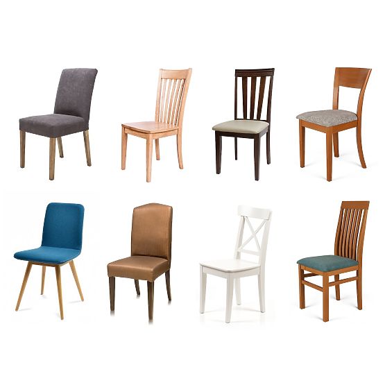 RESTILO potah na židle SENTO barva šedá hladká klasický styl