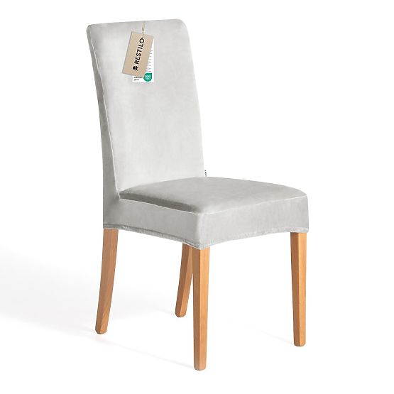 RESTILO potah na židle SENTO barva šedá hladká klasický styl