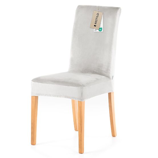 RESTILO potah na židle SENTO barva šedá hladká klasický styl