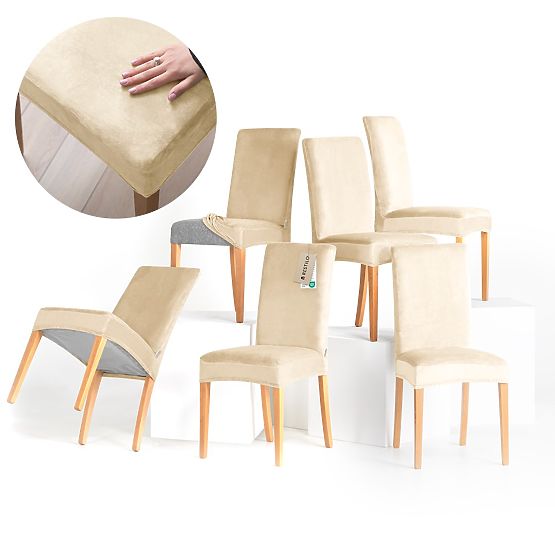 RESTILO potah na pohovku SENTO barva světle béžová hladký klasický styl