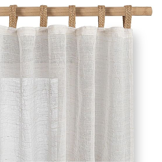 RESTILO záclona DRIMAR barva béžová moderní styl materiál len, mikrovlákno 140x250