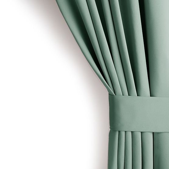 RESTILO závěs BLACKOUT barva mátová, poutko, klasický styl, stříbrné průchodky, materiál bl