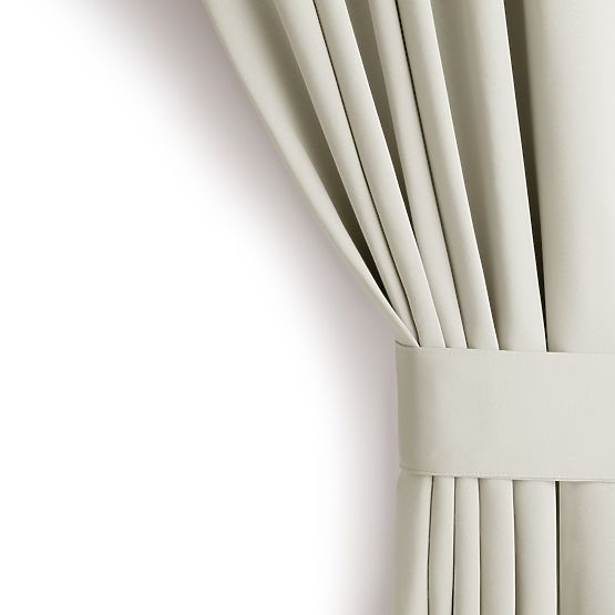 RESTILO závěs BLACKOUT krémová barva, klasický styl, stříbrné průchodky, materiál bl