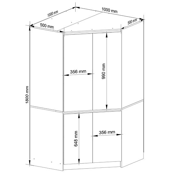 ROHOVÁ SKŘÍŇ S100 4D CLP BÍLÁ