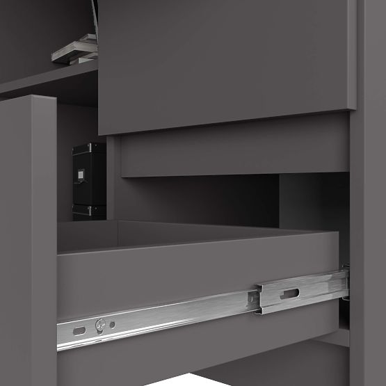 ROHOVÝ PSACÍ STŮL B16 CLP PRAVÝ PK ŠEDÝ