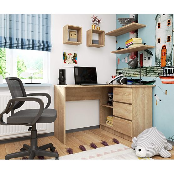 ROHOVÝ PSACÍ STŮL B16 CLP PRAVÝ PK SONOMA