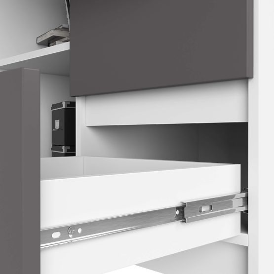 ROHOVÝ STŮL B16 CLP PRAVÝ PK BÍLÝ / ŠEDÝ