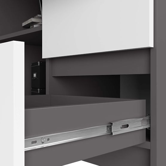 ROHOVÝ STŮL B16 CLP PRAVÝ PK ŠEDÝ / BÍLÝ