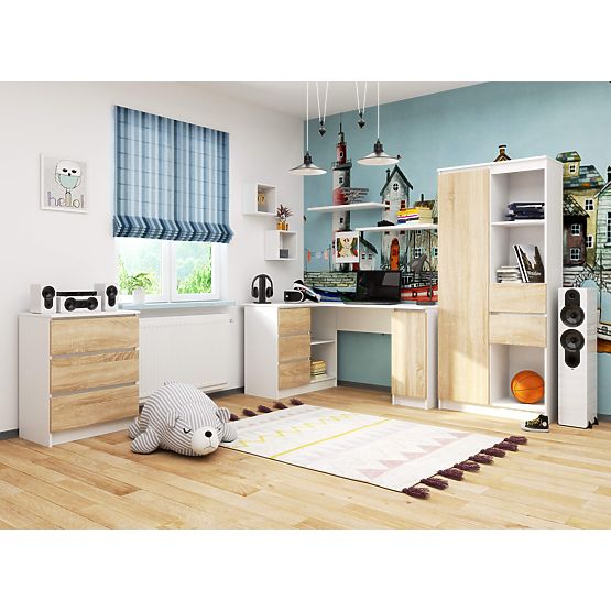 ROHOVÝ STŮL B20 CLP LEVOSTRANNÝ PK BÍLÝ / SONOMA