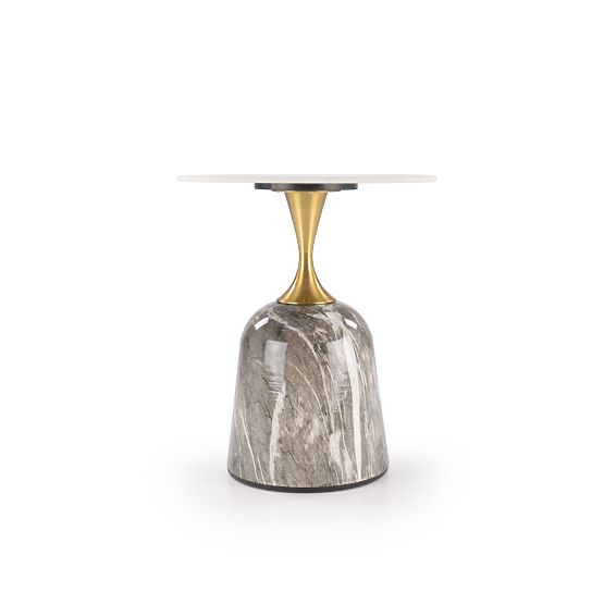 ROSA konferenční stolek bílý mramor / šedý mramor / zlatý (2p=1ks)