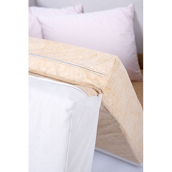 Rozkládací pohovka Jack - světle šedá / purdově růžová