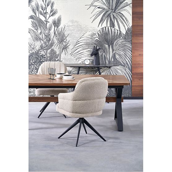 Rozkládací stůl BARON, ořechový / černý (2p=1ks)