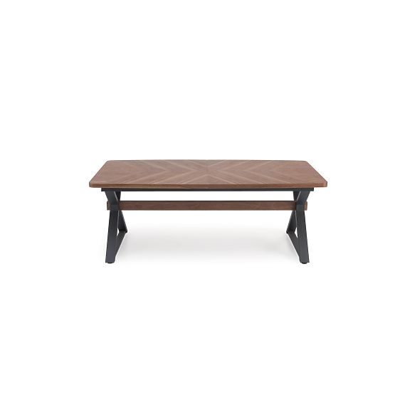 Rozkládací stůl BARON, ořechový / černý (2p=1ks)