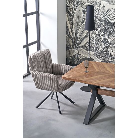 Rozkládací stůl BARON, ořechový / černý (2p=1ks)