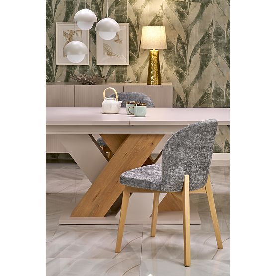 Rozkládací stůl BRANDON 160-200/90 cm kašmír/dub cremona (2p=1ks)