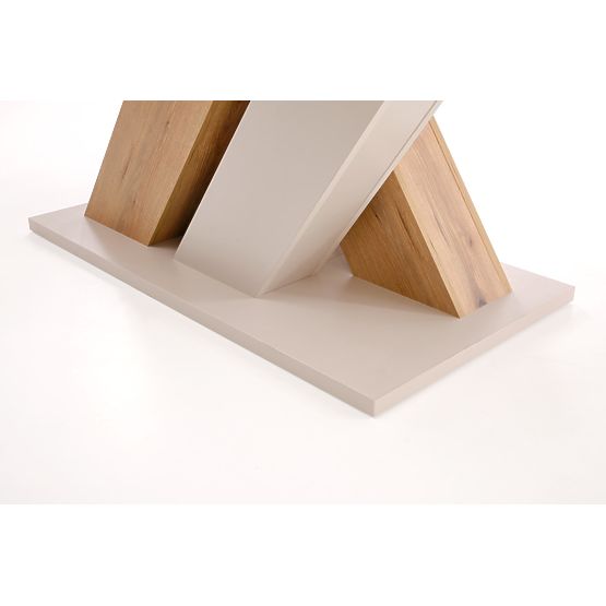 Rozkládací stůl BRANDON 160-200/90 cm kašmír/dub cremona (2p=1ks)