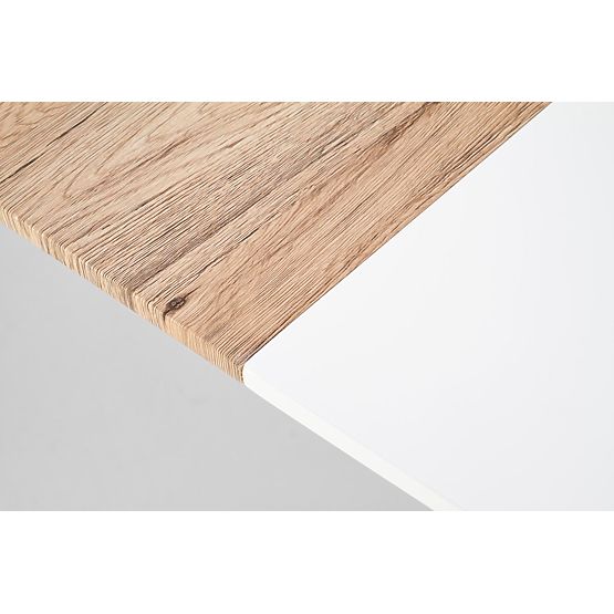 Rozkládací stůl CALIBER bílý / dub san remo