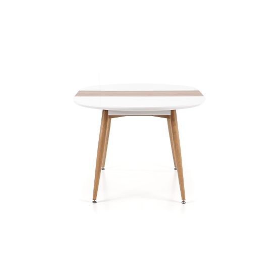 Rozkládací stůl EDWARD bílý / dub san remo (2p=1ks)