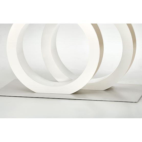 Rozkládací stůl GALARDO, bílý / zlatý 