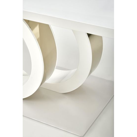 Rozkládací stůl GALARDO, bílý / zlatý 