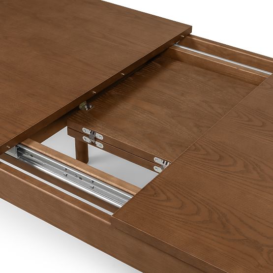 Rozkládací stůl Iselio 160-200 cm, obdélníkový, hnědý