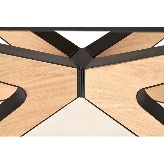 Rozkládací stůl JAMES, přírodní / černý (2p=1ks)