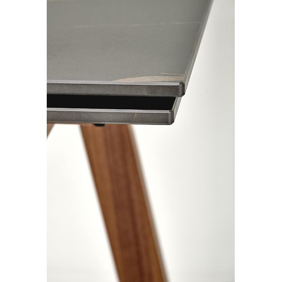 Rozkládací stůl LOZANO, černý mramor / ořech (2p=1ks)