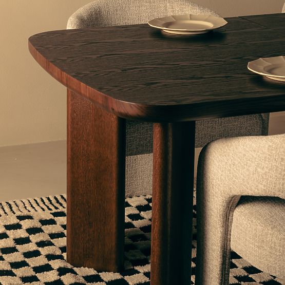 Rozkládací stůl Marbella 160-200 cm, obdélníkový, tmavý dub