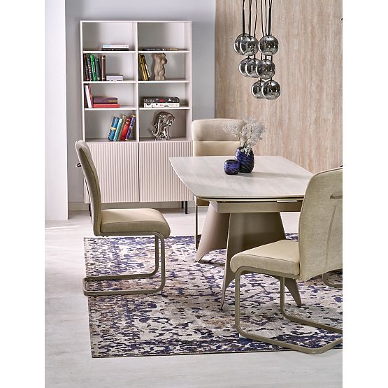 Rozkládací stůl SALIX, travertin / kašmír (2p=1ks)