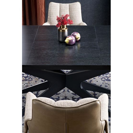 Rozkládací stůl SANDRO, černý (2p=1ks)