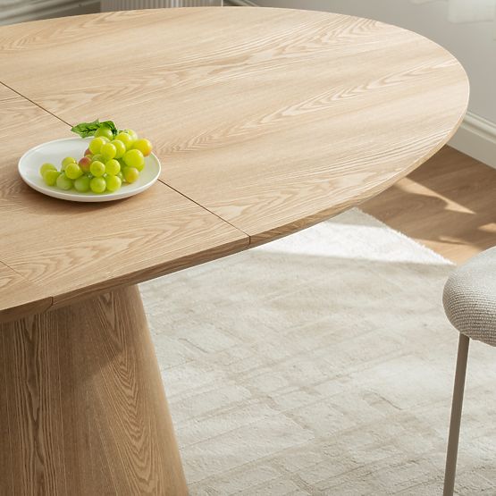 Rozkládací stůl Solan 160-200 cm, oválný, přírodní