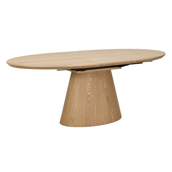 Rozkládací stůl Solan 160-200 cm, oválný, přírodní