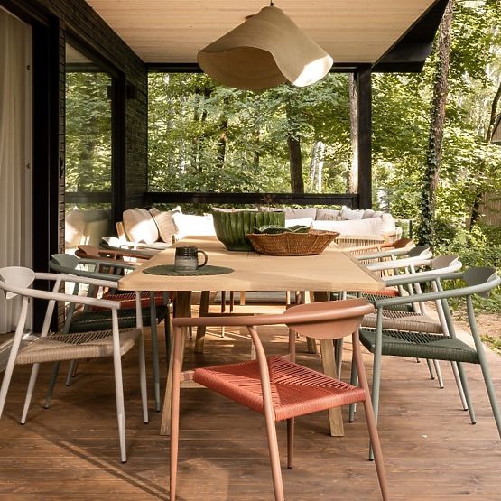 Rozkládací zahradní stůl Castello, 200-295 cm, teakový vzhled, akáciové dřevo FSC