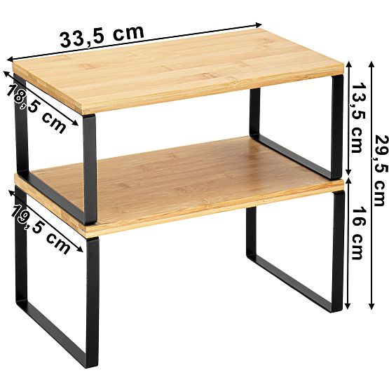 Sada 2 bambusových polic GINGER