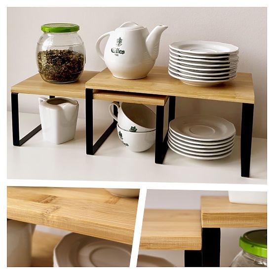 Sada 2 bambusových polic GINGER