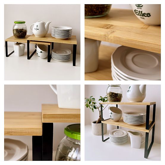 Sada 2 bambusových polic GINGER