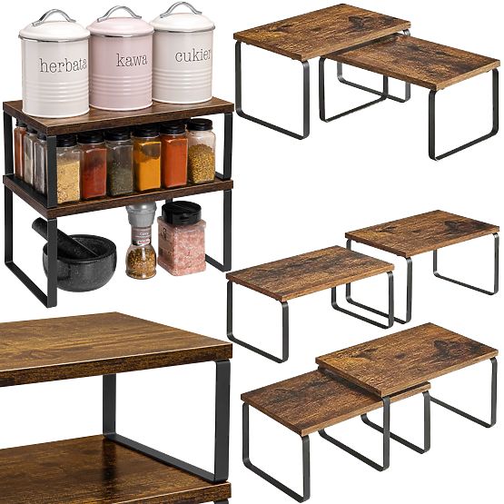 Sada 2 bambusových polic GINGER RUSTIC