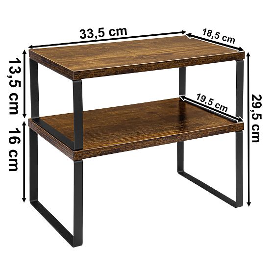 Sada 2 bambusových polic GINGER RUSTIC