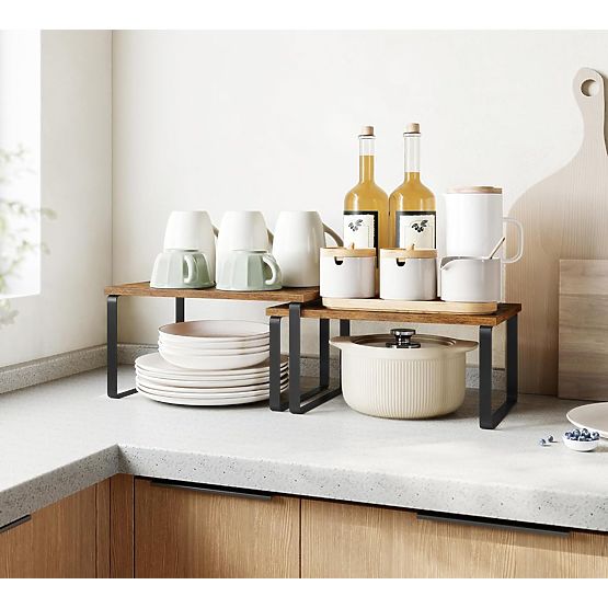 Sada 2 bambusových polic GINGER RUSTIC