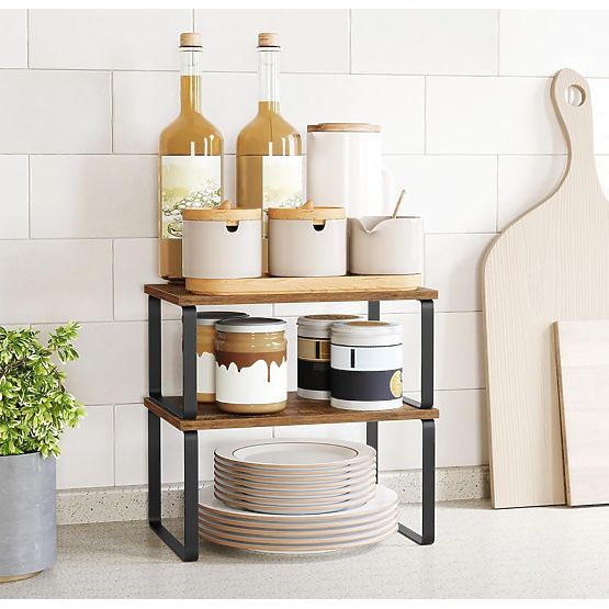 Sada 2 bambusových polic GINGER RUSTIC